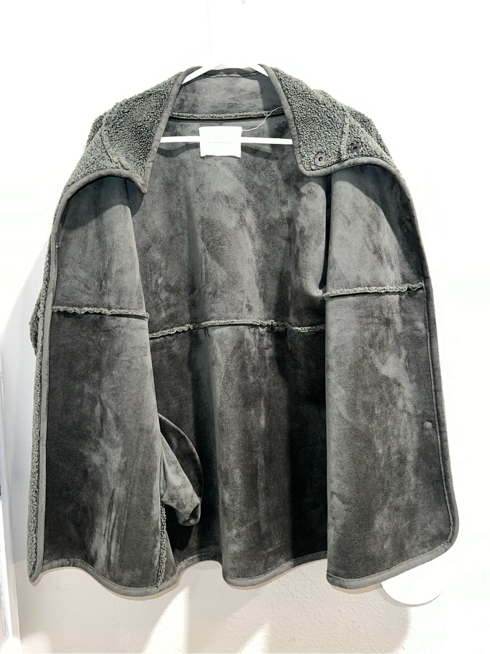 Velvet by Graham & Spencer Olive Green Teddy Sherpa Jacket - Picture 3 of 8